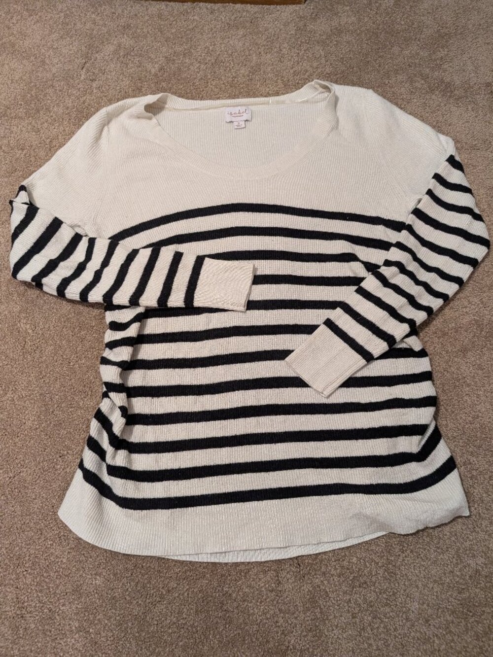 Isabel Maternity by Ingrid & Isabel black and white striped size small